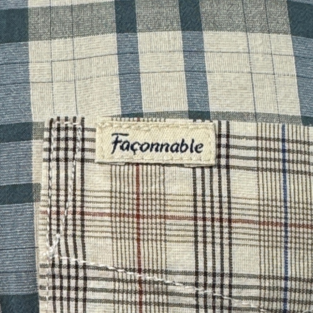 Faconnable Patchwork Cotton Long Sleeve Button-Up… - image 4